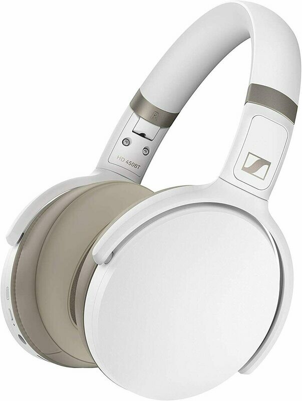 [508387] Sennheiser HD 450BT Noise-Canceling Wireless Over-Ear Headphones (White) #SEHD450BTW MFR #508387